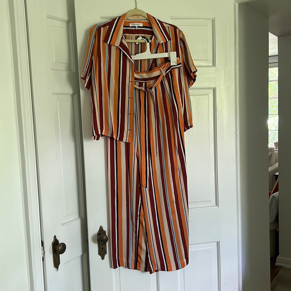 Frame Denim Striped Silk Set